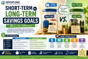 long and short term saving goals.