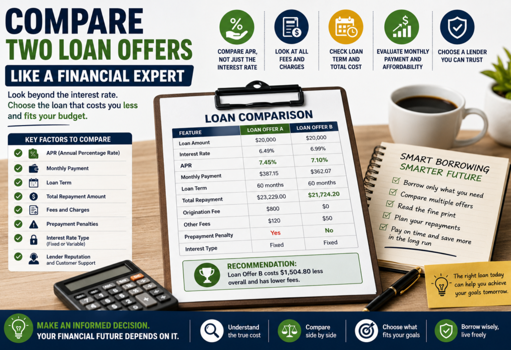 compare loans before taking one to be on a safer side.